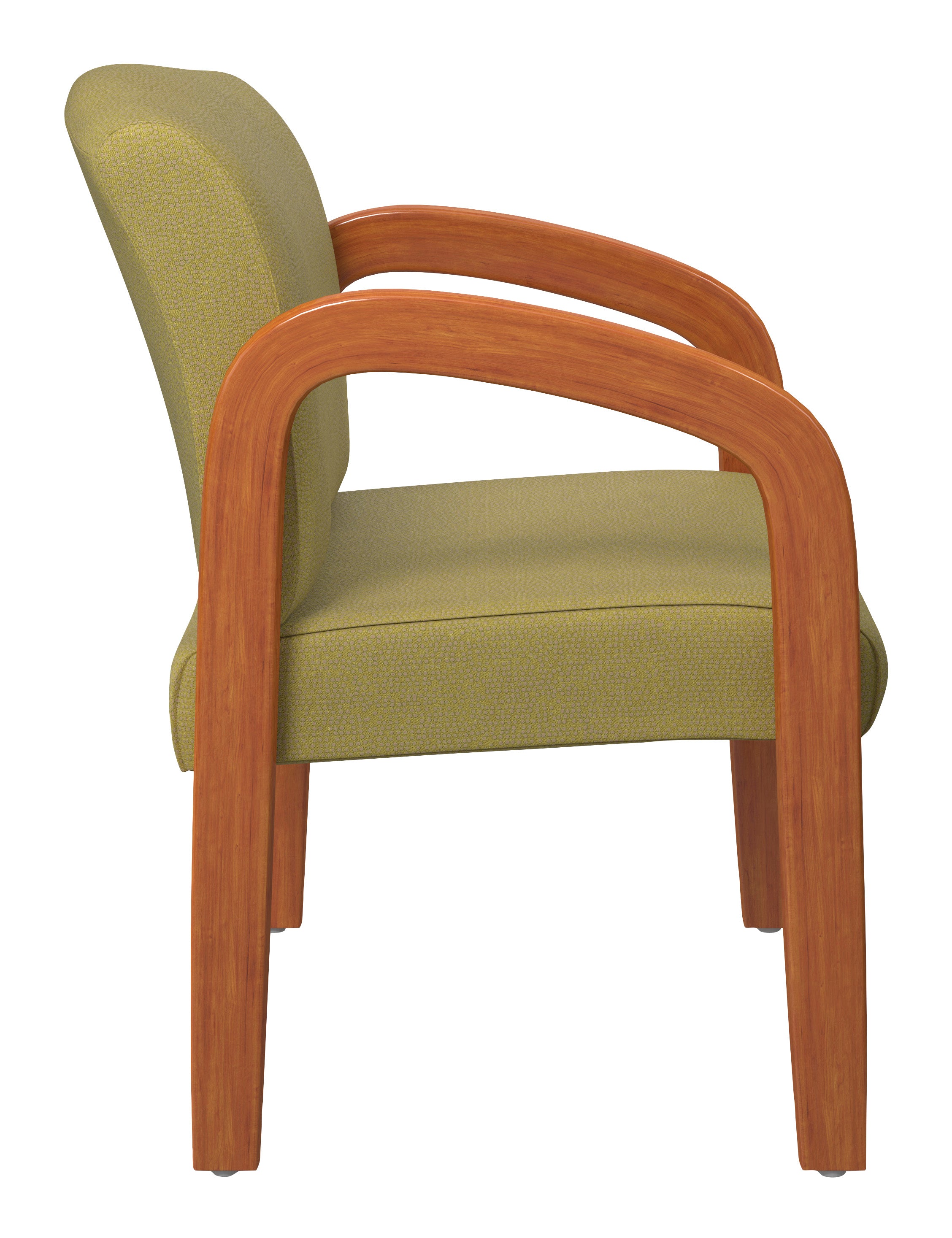 Medium Oak Finish Wood Visitor Chair